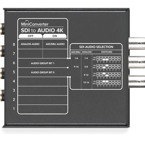 4k miniconverter sdi to audio selection