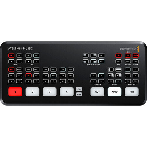 atem mini pro iso black magic design console