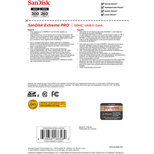 sandisk extreme pro information document