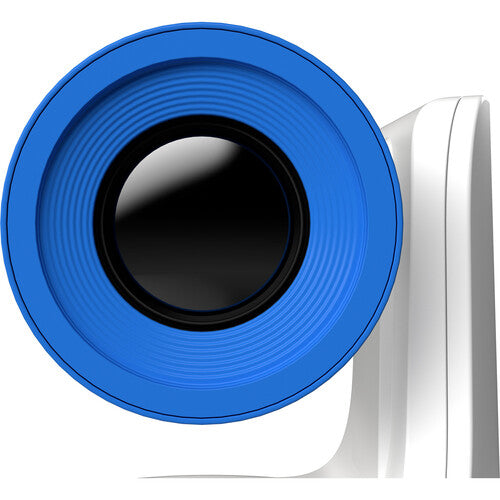 white camera blue rim