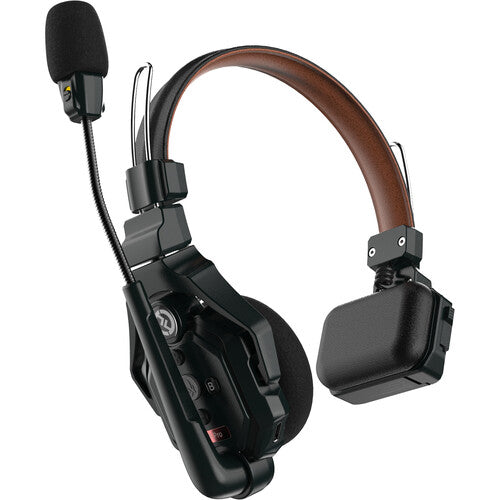 large headset and microphone front side view