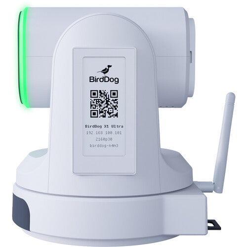 white camera unit with pan tilt zoom