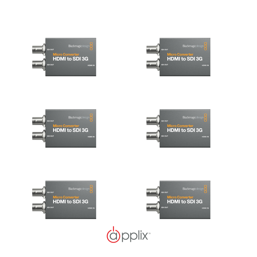 Blackmagicdesign Converter HDMI to SDI ⑥ Blackmagic Design Micro Converter HDMI to SDI 3G x 6 Bundle – Applix