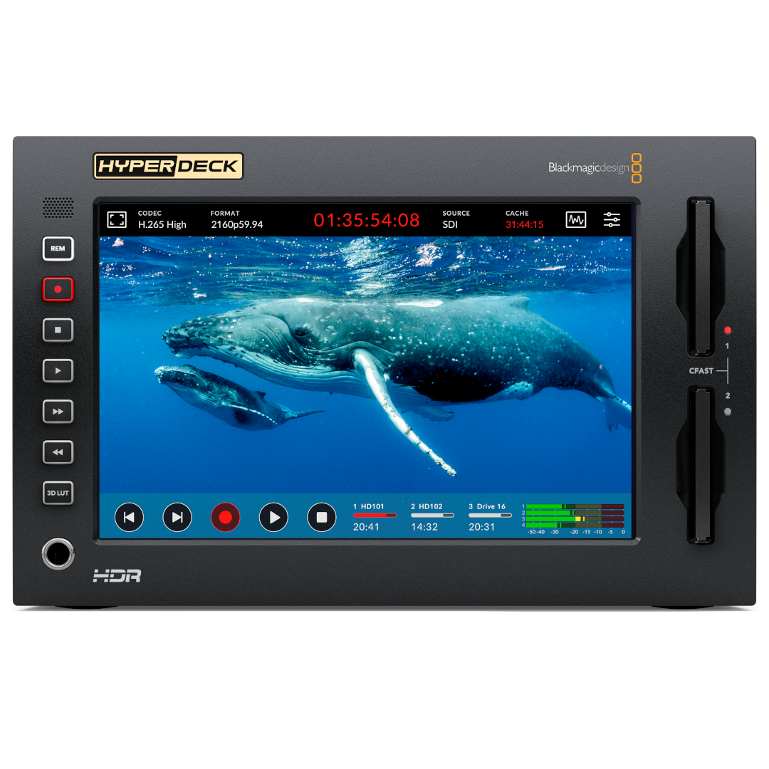 hyperdeck screen with whale