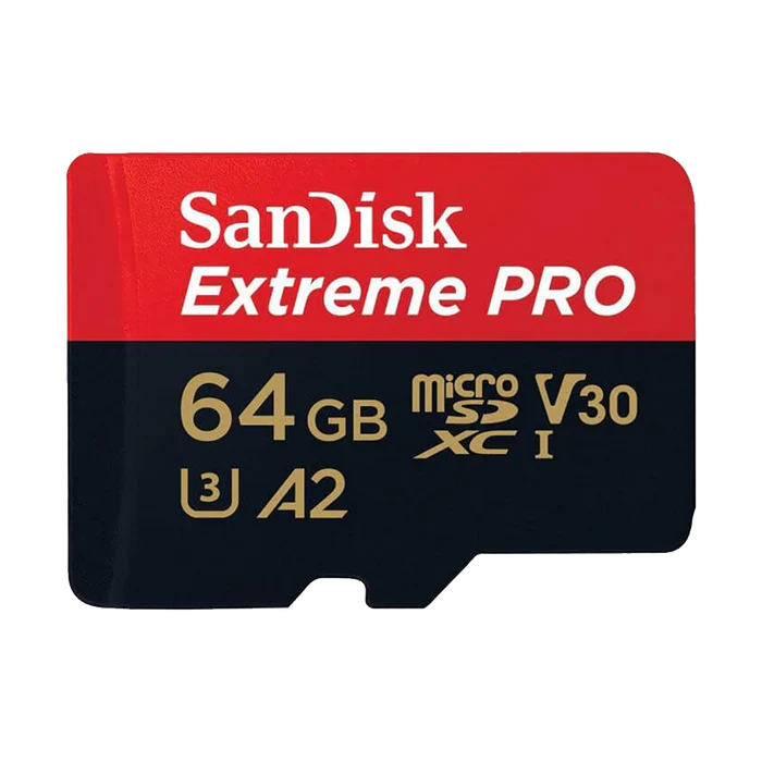 sandisk 64gb extreme pro 200mbs uhs i microsdxc memory card front