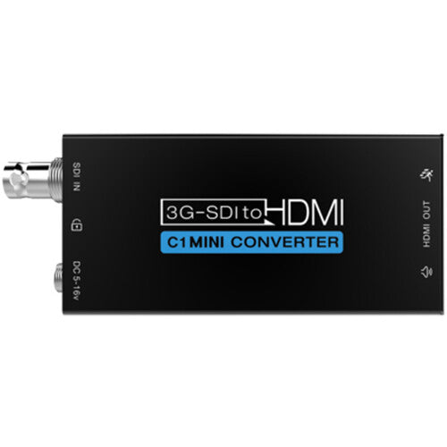 Kiloview C1 Mini 3G-SDI to HDMI Mini Video Converter, best used for compact video editing, top view of the product.