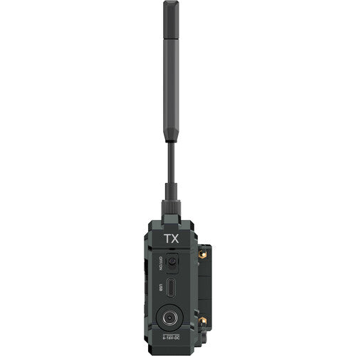 Hollyland Pyro S 4K HDMI/SDI Wireless Video Transmission System, best used for communication, side view of the product.