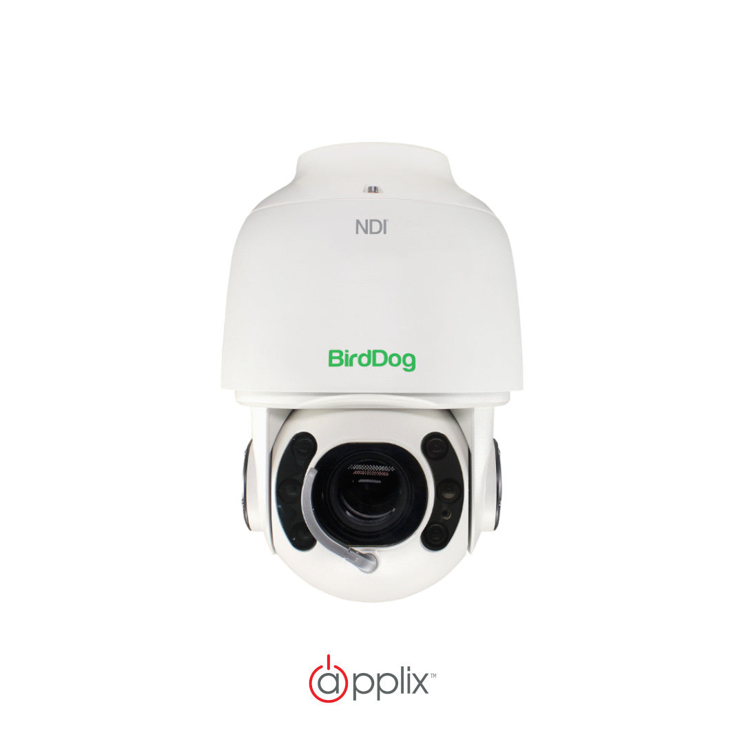 BirdDog Eyes A200 1080P Full NDI PTZ Camera, best used for live sports coverage, front view of the product.