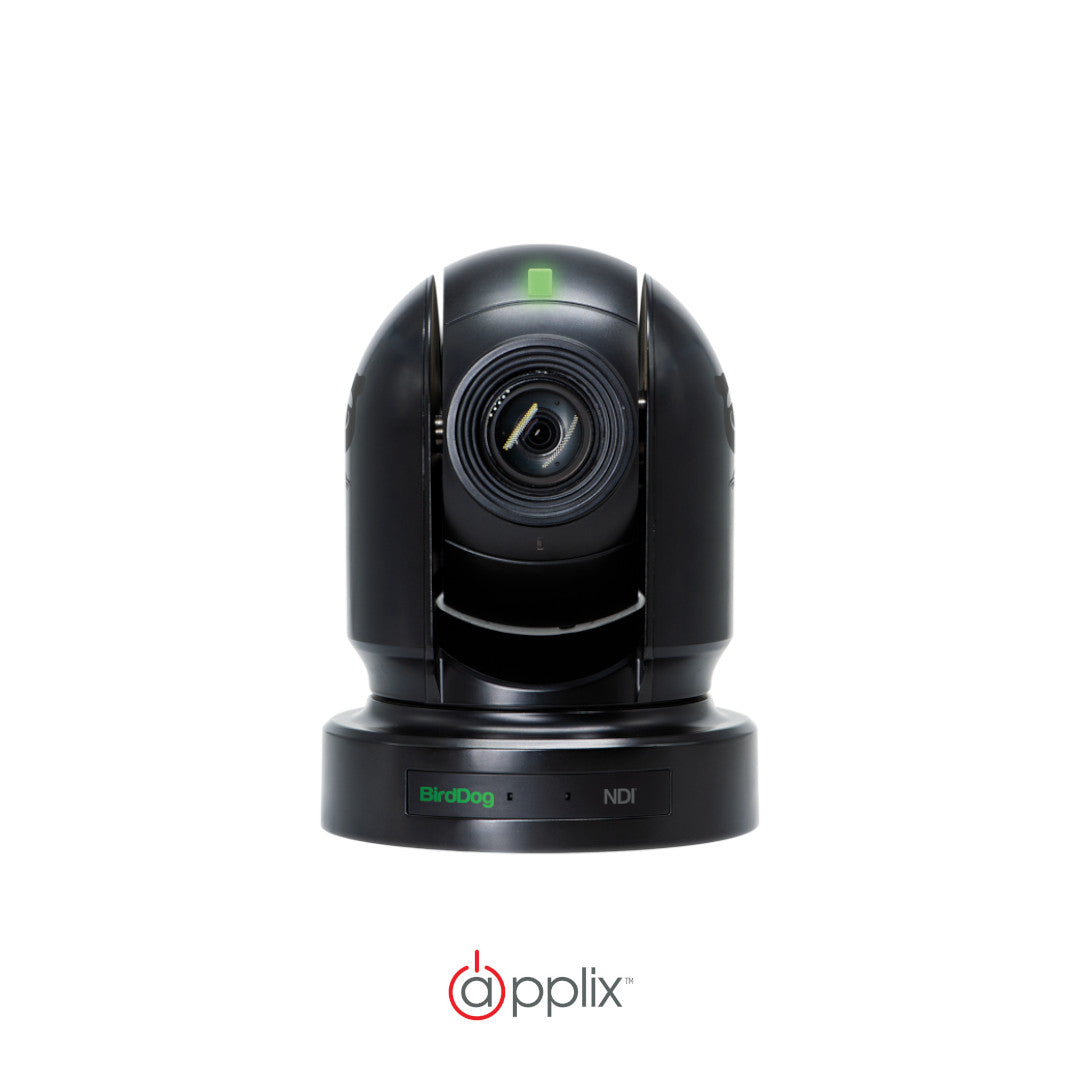 BirdDog Eyes P200 1080P Full NDI PTZ Camera, best used for live sports video capture, front view of the product.