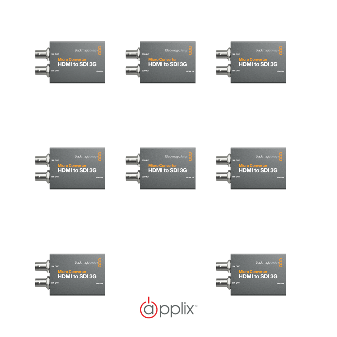 Blackmagic Design Micro Converter HDMI to SDI 3G x 8 Bundle – Applix Blackmagic Design Micro Converter HDMI to SDI 3G x 8 Bundle – Applix