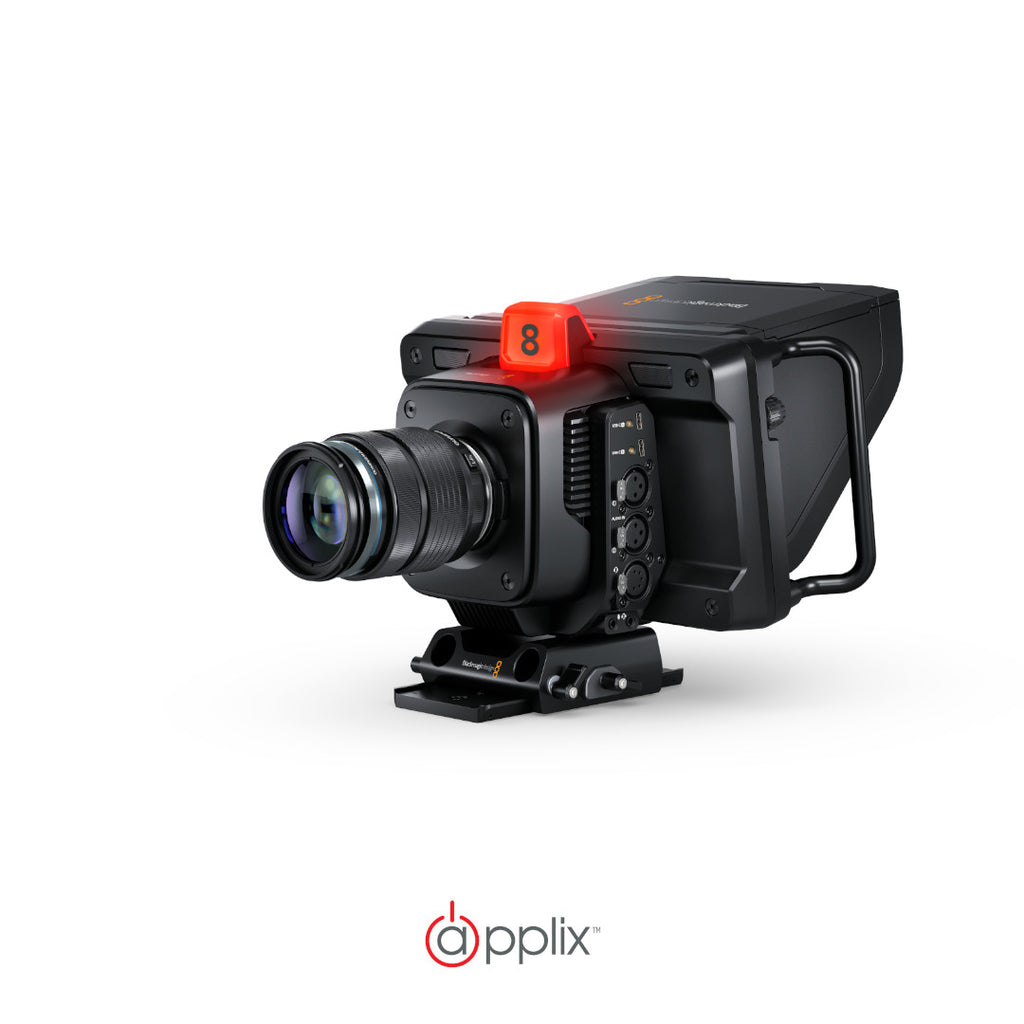 An image of the Blackmagic Design Studio Camera 4K Pro G2 (side view).