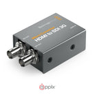 Blackmagic Design Micro Converter SDI To HDMI 3G, best used for SD broadcasting, rear-side view of the product.