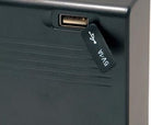 Dynacore DS-U95B Li-ion Battery, best used for SONY BP-U60 cameras, side view of the product with USB port.